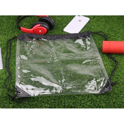 Clear PVC Drawstring Backpack Stadium Approved Sports Bag