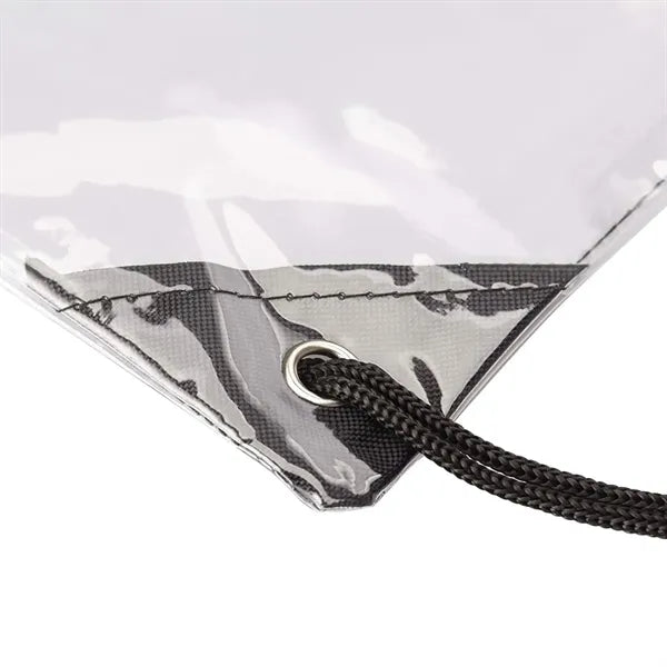 Clear PVC Drawstring Backpack Stadium Approved Sports Bag