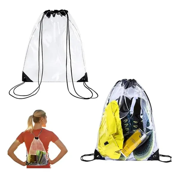 Clear PVC Drawstring Backpack