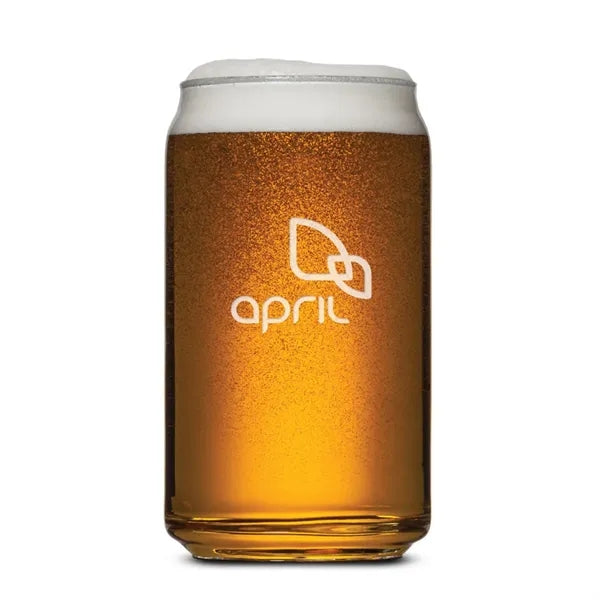 Beer Can Beer Glass - Deep Etch