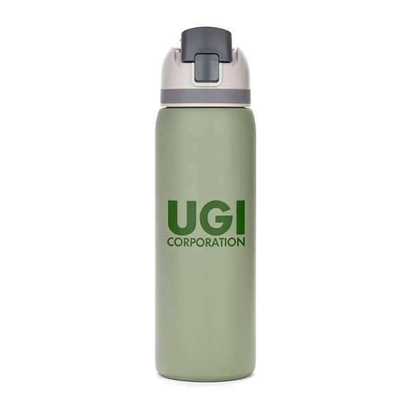Three-Toned 27oz. Stainless Steel Straw Bottle