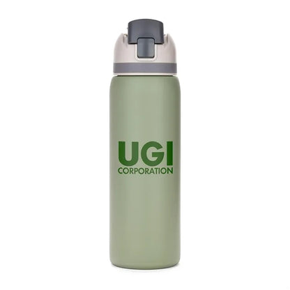 Three-Toned 27oz. Stainless Steel Straw Bottle