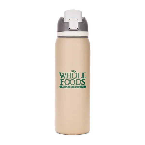 Three-Toned 27oz. Stainless Steel Straw Bottle