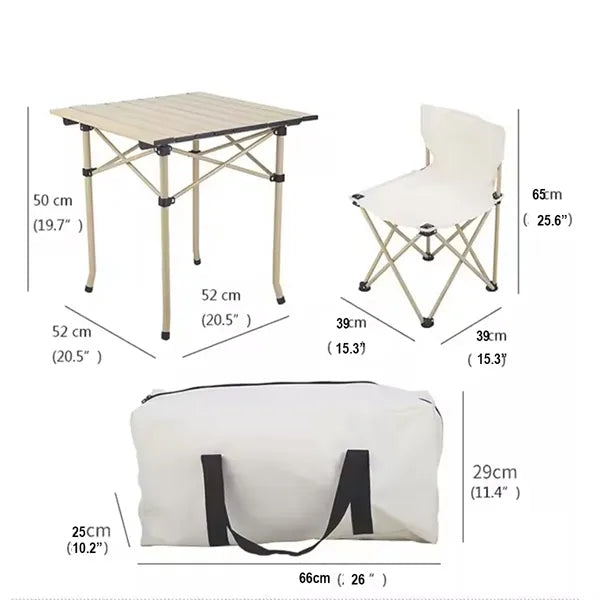 Outdoor Folding Table and Chair Set