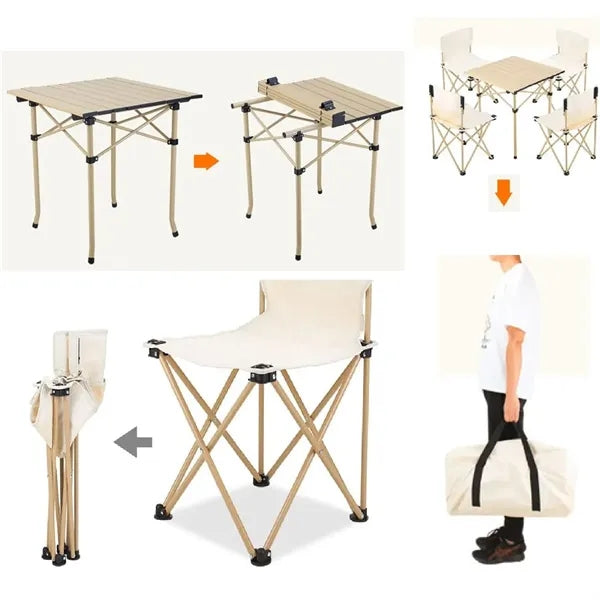 Outdoor Folding Table and Chair Set