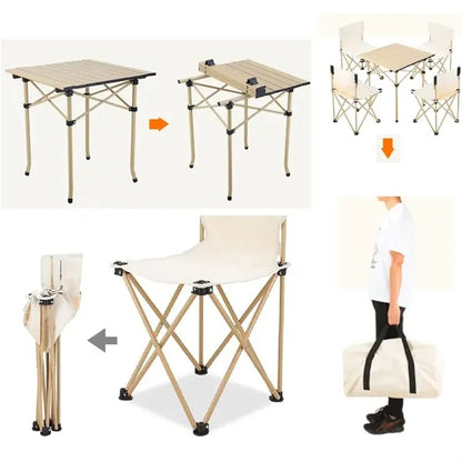 Outdoor Folding Table and Chair Set