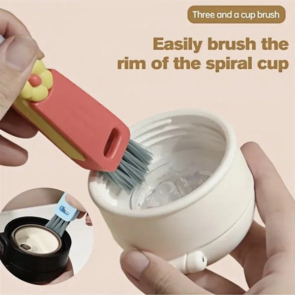 3 in 1 Cup Lid Crevice Cleaning Brush