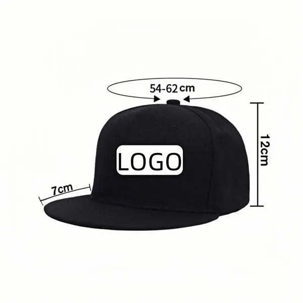 Flat Bill Snapback Hat Adjustable Cap