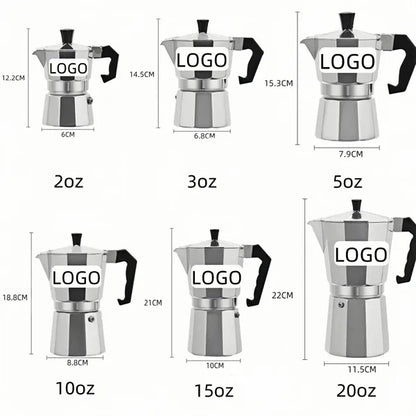 6oz 10oz Stovetop Espresso Maker Moka Pot