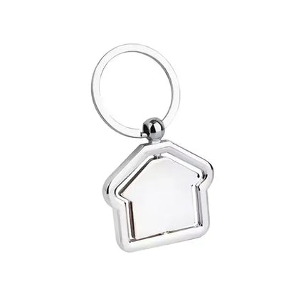 Metal House-Shaped Keychain