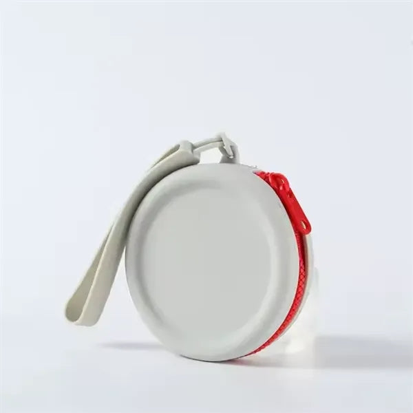Silicone Round Coin Purse And Earphone Bag