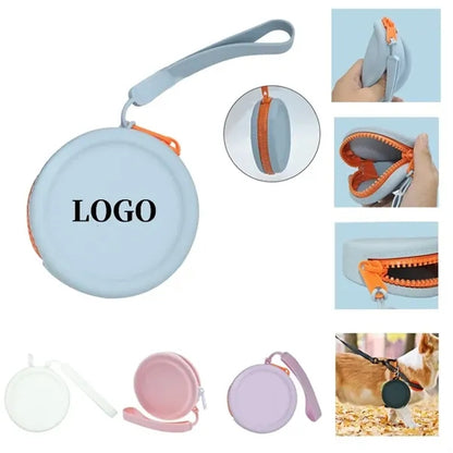 Silicone Round Coin Purse And Earphone Bag