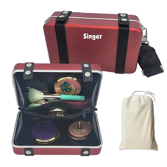 8.5" Hard Shell Aluminum Handbag