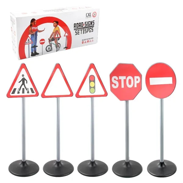 Kids Traffic Sign Playset