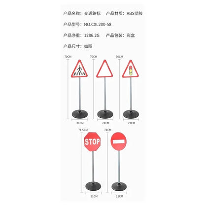 Kids Traffic Sign Playset