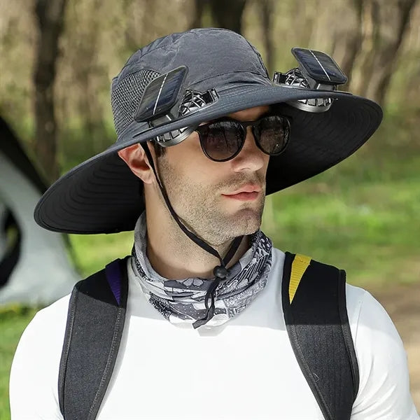 Solar Fan Hat Wide Brim