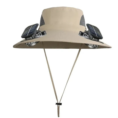 Solar Fan Hat Wide Brim