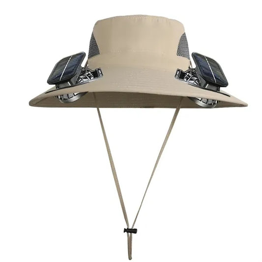 Solar Fan Hat Wide Brim