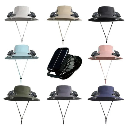 Solar Fan Hat Wide Brim