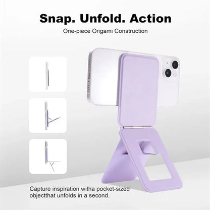 Portable adjustable folding invisible pocket phone holder