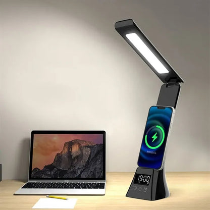 Multifunctional desk adjustable lamp with wireless charging