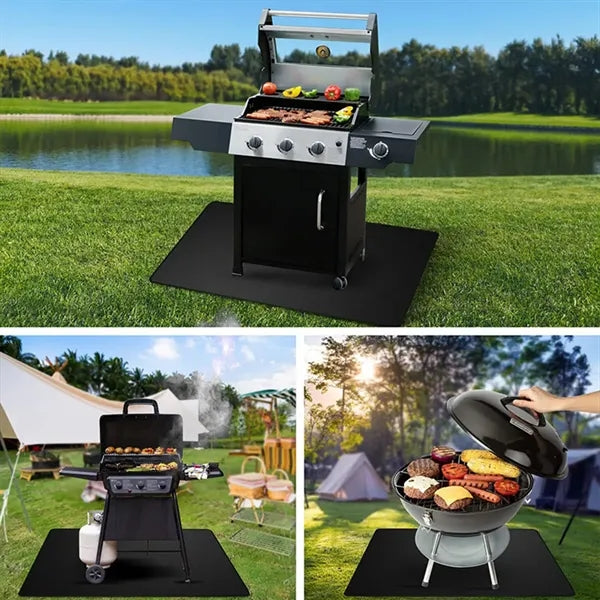 Patio deals fireproof fireplace protector outdoor grill mat