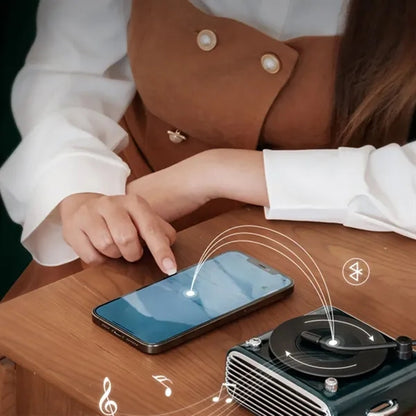 Retro mini vinyl aromatherapy vintage bluetooth speaker