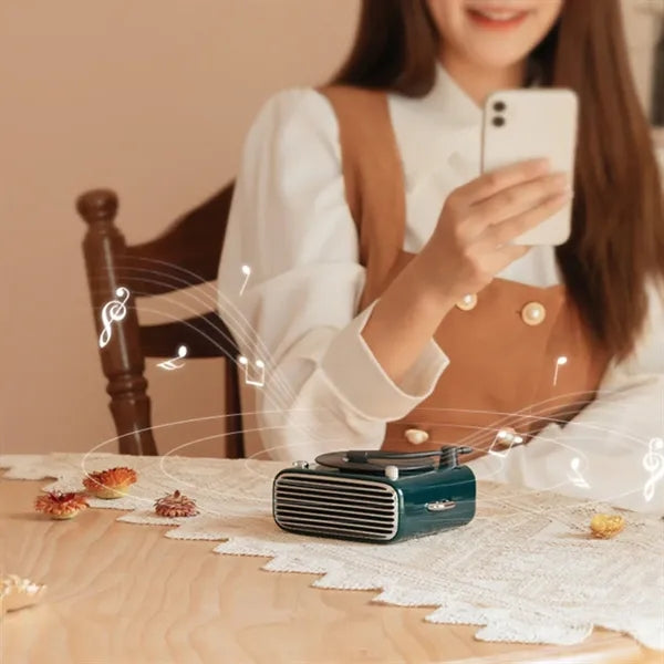 Retro mini vinyl aromatherapy vintage bluetooth speaker