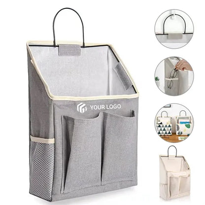 Bedroom wall hanging bag organizer basket with pockets