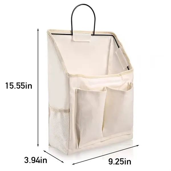 Bedroom wall hanging bag organizer basket with pockets