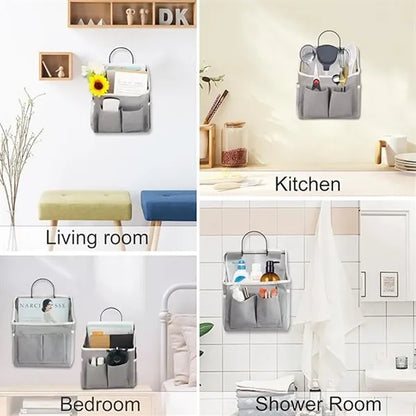 Bedroom wall hanging bag organizer basket with pockets