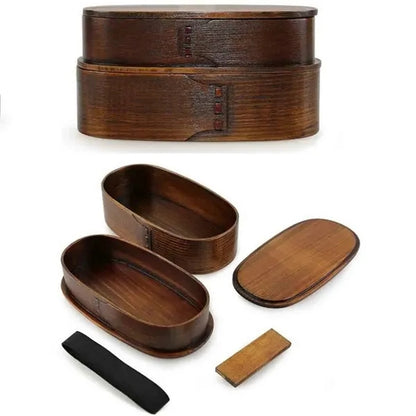 Wooden Double Layer Bento Box