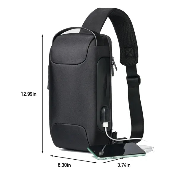 Large capacity sports cycling men's password chest bag