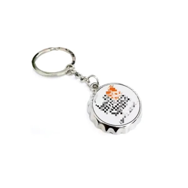 Custom Logo Zinc Bottle Opener Keychain