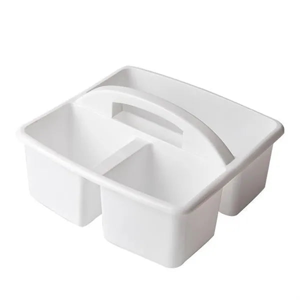 3 Compartments Plastic Storage Caddy w/ Carrying Handle