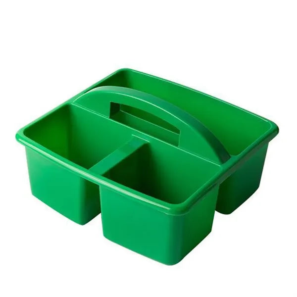 3 Compartments Plastic Storage Caddy w/ Carrying Handle