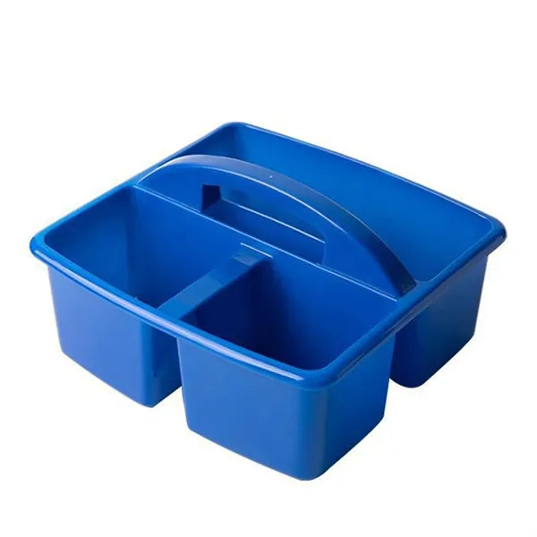 3 Compartments Plastic Storage Caddy w/ Carrying Handle