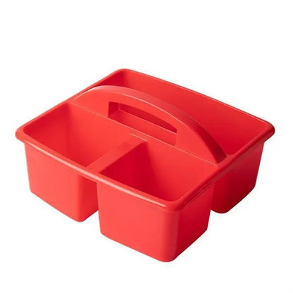 3 Compartments Plastic Storage Caddy w/ Carrying Handle