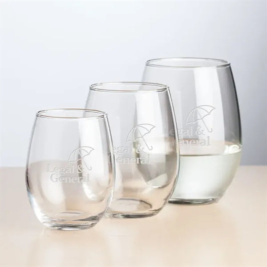 Stanford Stemless Wine - 9oz/15oz/21oz - Deep Etch