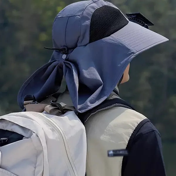 Wide Brim Solar Powered Fan Hat