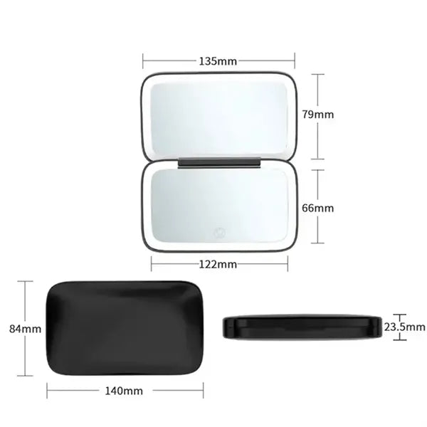 LED Magnifying Foldable Travel Mirror