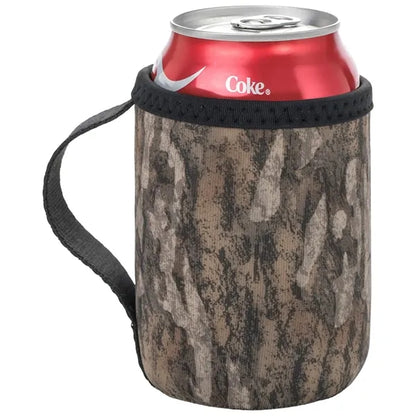 12 Oz. Neoprene collapsible camo Can Cooler w/ Strap Handle