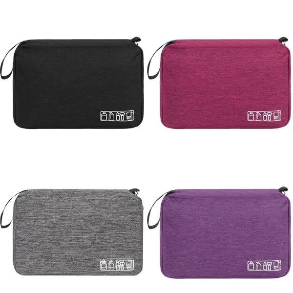 Heathered Hanging Toiletry Bag ( 9" X 7" X 3" )