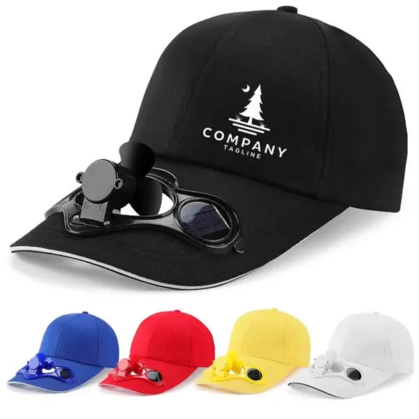Summer Baseball Cap with Solar Fan