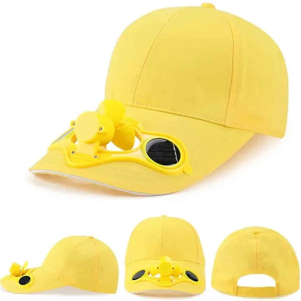 Summer Baseball Cap with Solar Fan