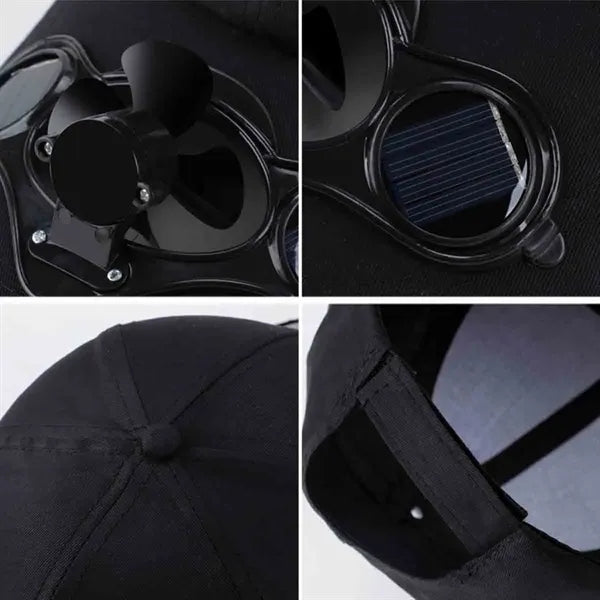 Summer Baseball Cap with Solar Fan