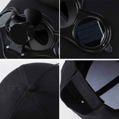 Summer Baseball Cap with Solar Fan