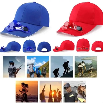 Summer Baseball Cap with Solar Fan