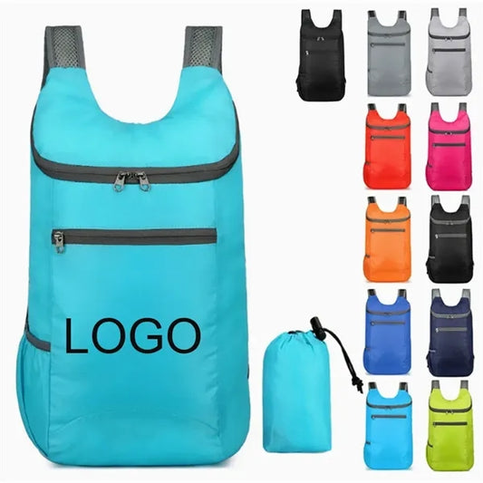 15L Waterproof Polyester Foldable Backpack Bag 10''x16''x6''