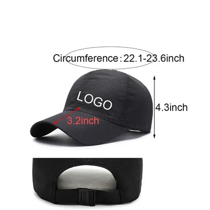 Portable Acrylic Quick-Dry Sports Baseball Cap w/Mesh
